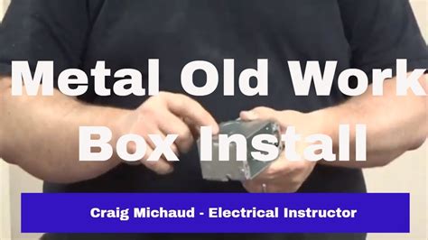 old work metal box holders|how to install old work box.